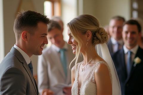 Candid moment captured during a wedding ceremony