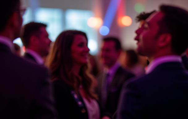 Example of candid event photography at a corporate gathering